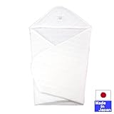 パイルキルトおくるみアフガン（クマチケット）　80×80ｃｍ　日本製 (ホワイト)