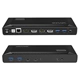 WAVLINK タイプC 2K@60Hz 2xHDMI/DP ドッキングステーション 7.5W USB 急速充電ポート 65W PD付き（HDMIとDisplay Port ×2セット、ギガビットイーサネット、タイプCx2、USB 3.0x4、オーディオ、マイク）