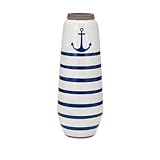 IMAX 18261 Supreme Anchor Handpainted Vase, Large [並行輸入品]