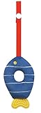 Stephan Baby Soft Plush Fishy Teether Toy with Stroller Clip, Blue and White [並行輸入品]
