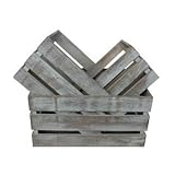 3のセットの木製ヴィンテージSlatted Crate