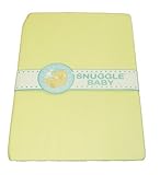 Snuggle Baby Pram/Crib Flannelette Flat Sheet - Lemon by Snuggle Baby