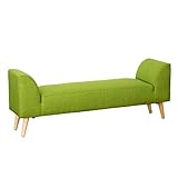 快適ホームズ 背もたれなしスリムソファ FBソファ グリーン XS-018GN