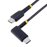 StarTech.com USBケーブル／USB-C - USB-C／2m／USB 2.0／L型 右向き／USB PD 対応／急速充電 & データ転送／高耐久 アラミド繊維補強／Type-C 充電 & 同期コード／タイプC L字 コネクター R2CCR-2M-USB-CABLE