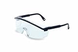 Uvex S2200 Astrospec 3000 Custom Bridge Safety Eyewear, Black Frame, Clear Ultra-Dura Hardcoat Lens 