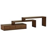 arne HANDSOME 1100 テレビ台 コーナー 伸縮 日本製 完成品 ブラウン