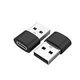 Type C (メス) to USB 2.0 (オス) 変換アダプタ高速データ転送充電ヘッド/パソコン/充電宝/車載車充電/USBインタフェースなどの機器Typeタイプ CからUSB A充電器プラグケーブルコンバータ【2個 黒い】