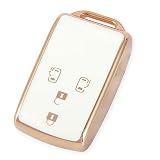 [YANMW] タントキーケース適合ダイハツウェイクスマートキーケース タントカスタム キーカバー (ゴールデンホワイト)