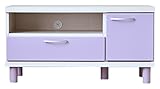 アルファタカバ 子供部屋に一人部屋にぴったりの木製テレビ台 フルールシリーズ 90cm幅ラベンダー