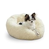 アイリスオーヤマ 犬 猫 ベッド シャギークッションペットベッド PSCB-500 アイボリー 直径約50×高さ約16