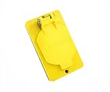 Leviton 1.56-inch直径シングルコンセントカバープレートwith耐候性フリップ蓋 3058-Y 1