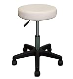 ガス圧昇降式スツール（キャスター付） (ホワイト)