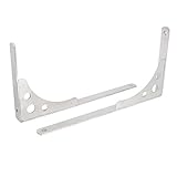 DealMux a16052500ux0179シェルフブラケットウォールは355x185x24mmステンレススチールシェルフブラケットサポートシルバートーンの2個をマウント