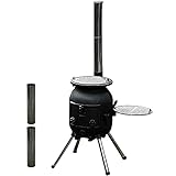 M.O.L 薪ストーブ 丸型 MOL-W200 (プレート／グリル機能付き)