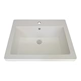 洗面ボウル 人工大理石 オーバーカウンタータイプ スクエア 幅59.5cm INK-0413002H