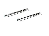 ultra-holdノンスリップvinyl-coveredプロング36 " Rail With 8 Hooks ( Pack of 2 )