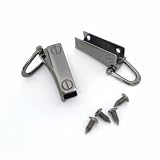 trekko ショルダーストラップ 留め具 トチカン バッグ 金具 後付け ネジ式 左右1組入り (ブラック)