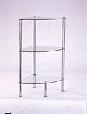 ガラスラック コーナー３段GR−３Ｃ クリア 強化ガラス