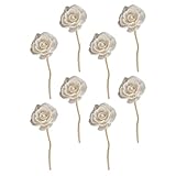 Housoutil 8ピース籐フラワーフレグランススティック天然フレグランスリードディフューザーアロマエッセンシャルオイルディフューザースティックアロマディフューザーのための棒