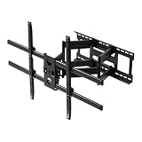 サンワダイレクト テレビ壁掛け金具 55～100インチ対応 角度＆前後＆左右調整 VESA1000×600まで対応 耐荷重100kg ダブルアームタイプ 大型 汎用 100-PLW001