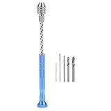 Demiawaking ピンバイス ハンドドリル0.5-3.0mm 5本セット 穴あけツール 小型 精密 DIY工具 手動ドリル 騒音なし 精密 木工 ブルー