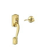 Camelot Front Entry Handle Accent Right-Handed Interior Lever (Bright Brass) FE285 CAM 505 ACC 605 R