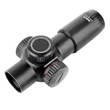 SKEERY 3x28IRライフルスコープ 3倍固定倍率照準器 コンパクトスコープ 赤、緑各5段階輝度調整可能 サバゲー用ショートスコープ 20mmレールマウント付き（BK）