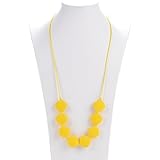 Silicone Teething Necklace BPA Free FDA Approved. Fashion Statement Necklace Will Be Your Favorite B