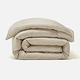 NELPANDA テンセルリヨセル 掛け布団カバー TREEシリーズ シルクの風合い 美髪 美肌 静電気防止 寝癖軽減 抗菌防臭 敏感肌 オールシーズン ベッドリネン シルクの代替品 (ダブル・190×210cm, ベージュ)