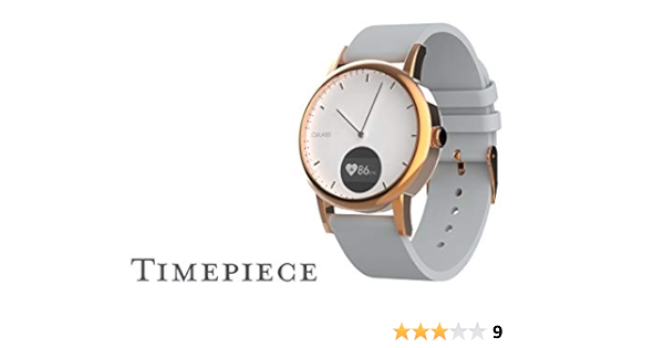 Amazon Oaxis Timepiece タイムピース 38mm アナログ時計フェイススマートウォッチ 30日間長持ちバッテリー スイス製ムーブメント Iphone Android対応 日本語対応歩数計 運動量計 心拍数 睡眠モニター 消費カロリー計 健康管理 着信通知 ゴールド スマート