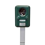 Aspectek ソーラー害獣撃退装置【猫対策・夜行性動物を傷つけずに遠ざける・選べる超音波周波数】ソーラー充電式