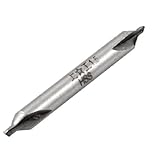 uxcell センタードリルビット　皿取りドリル　1.5mm x 4mm x 36mm　HSS　Aタイプ　ダブルエンド　グレー