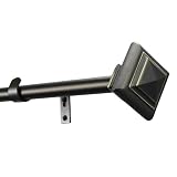 Levolor 54556826 Manhattanロッドセット、66-to-120-inch幅、1インチ直径、Brushed Bronze