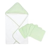 トレンドラボグレーとホワイト円6 Piece Hooded Towel and Wash Cloth Set