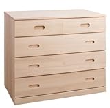 桐クローゼット７６幅４段　クローゼットにちょうどのサイズ　キャスター付き