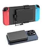 Antank Switch用モバイルバッテリー 軽量 小型 Magsafe対応 10000mAh 2台同時充電 バッククリップ式 Switch バッテリー マグセーフモバイルバッテリー タイプCケーブル付き Switch/Switch OLED&iPhone16/15/14/13/12シリーズ対応