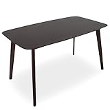 LOWYA （ロウヤ） ダイニングテーブル テーブル 天然木 シンプル 木製 ダイニング 新生活 おしゃれ 幅140cm ダークブラウン