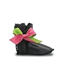 UGG Australian Made since 1974(アグオーストラリアメイド1974) アグ ブーツ ベビー用 シープスキン クラシック "BOW" リボン (ブラックナッパ・サイズ M) 