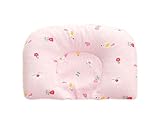 快適でソフトなコットンベビー枕形状防止フラットヘッド枕ピンク