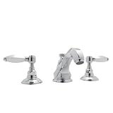 Rohl A1808LHAPC-2 Country Bath Low Lead Widespread Bathroom Faucet with Hex Metal Lever Handles and 