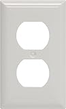 GE二重レセプタクル壁プレート、ホワイトナイロン40022