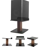 卓上スピーカースタンド2台1組ペア 高さ13cm 卓上 小型 ウォールナット無垢材 ワールドガジェッツ