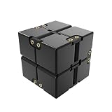 インフィニティキューブ Infinity Cube マジックキューブ MagicCube 立体パズル インフィニティ フィジェット キューブ 大人向けゲーム 頑丈で重い 減圧おもちゃ 持ち運び (標準版 ブラック)