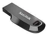 SanDisk 64GB ウルトラカーブ 3.2 フラッシュドライブ 100MB/秒 - SDCZ550-064G-G46、ブラック。