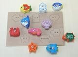 楽しい　木のおもちゃ　たいりょう魚つりセット　木のおもちゃ