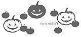 HARRY STICKER ハロウィンウォールステッカー転写式ジャックランタンの浮遊グレーM ハロウィン ｳｫｰﾙｽﾃｯｶｰ転写式 ジャックランタンの浮遊 グレー M 【1点】