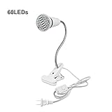 植物育成ライト AIMENGTE 8W 60LED E27/E26 種子 植物 室内栽培ランプ 日照不足解消 360度回転 高さ調整 低消費 長寿命 防水IP65 水槽照明 観葉植物 園芸 ガーデン 