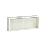 arne ウォールラック 壁掛け棚 本棚 シェルフ 飾り棚 収納 ガラス 引き戸 完成品 WallBoxE-M　glass ホワイトウッド