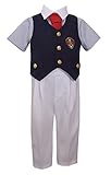 Bonnie Jean Boys Nautical 4-piece OutfitシャツTieベストパンツ US サイズ: 24 Months カラー: ブルー