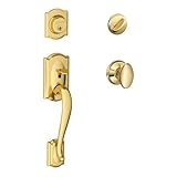 Schlage f60 V Cam 505 sie CamelotハンドルSet with Sienaノブ内部、明るい真鍮